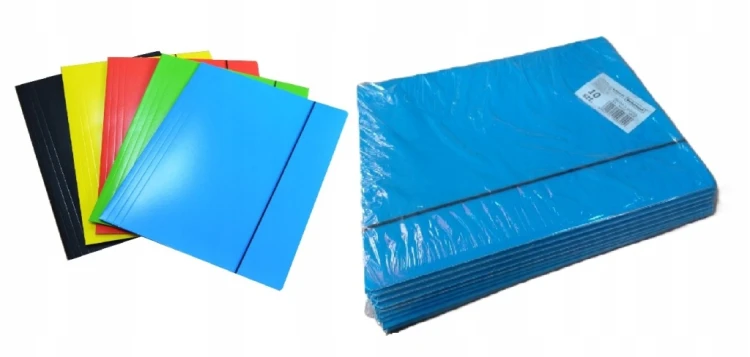 Teczka papierowa tekturowa z gumką A4 Wektor