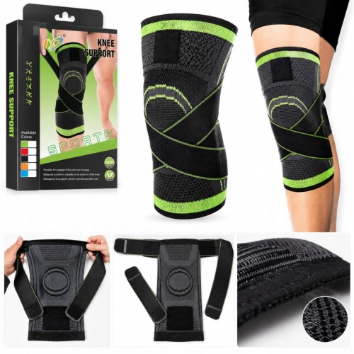 Opaska na kolano orteza na rzep z wiązaniem krzyżowym XL stabilizator pasy