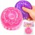 Gniotek DONUT pączek żelowy brokatowy 8cm galaretka + perełki