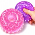 Gniotek DONUT pączek żelowy brokatowy 8cm galaretka + perełki