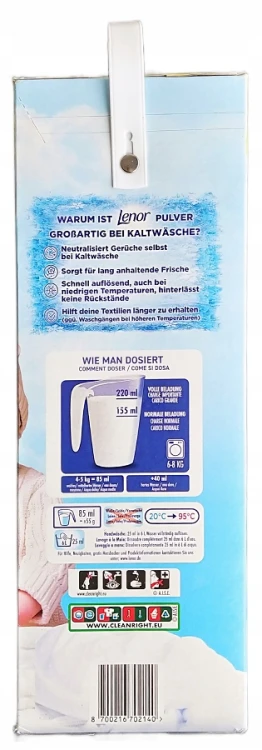 Lenor Sensitiv Proszek do Prania 4,95kg delikatny dla niemowląt zwierząt