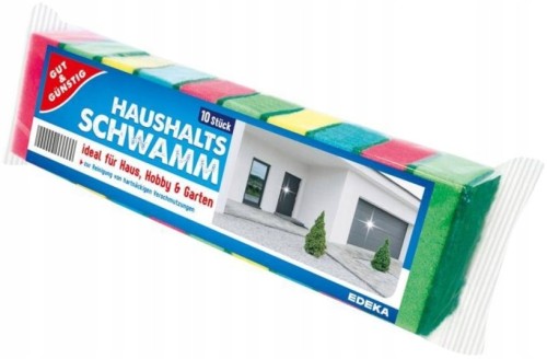 Zmywak gąbki kuchenny ostry Gut&Gunstig 10 szt. do naczyń
