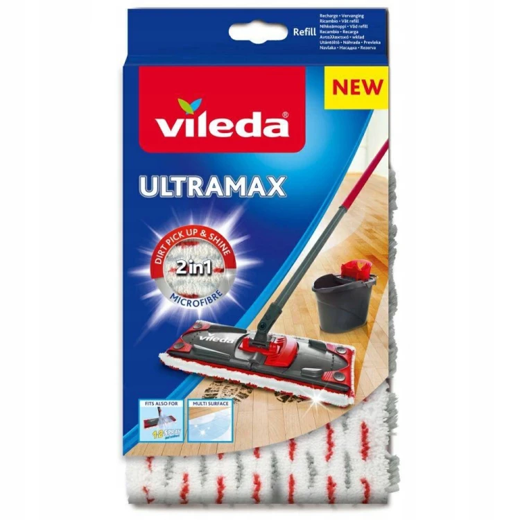 ORYGINALNY Wkład do Mopa Vileda Płaski UltraMax 35 cm Mikrofibra 2w1