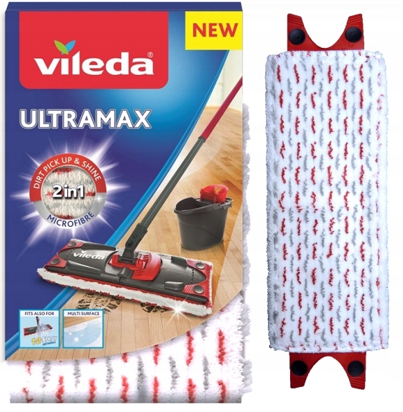 ORYGINALNY Wkład do Mopa Vileda Płaski UltraMax 35 cm Mikrofibra 2w1