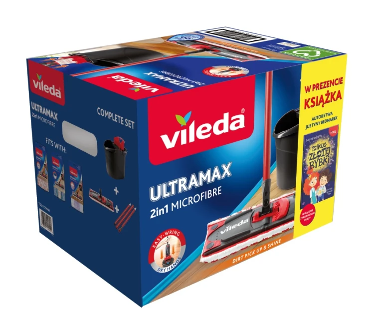 ORYGINALNY Wkład do Mopa Vileda Płaski UltraMax 35 cm Mikrofibra 2w1