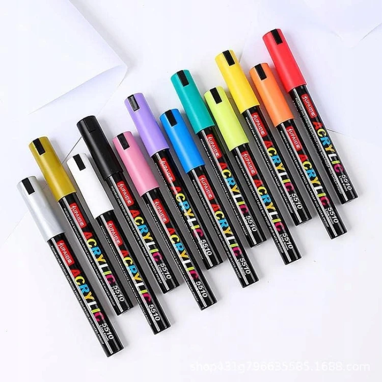 Markery akrylowe wielokolorowy 36 szt Wodoodporny Marker Akrylowe Jupai
