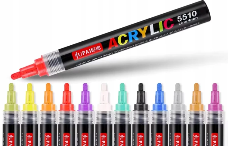 Markery akrylowe wielokolorowy 36 szt Wodoodporny Marker Akrylowe Jupai
