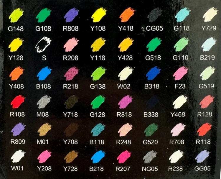 Markery akrylowe wielokolorowy 48 szt Wodoodporny Marker Akrylowe Jupai