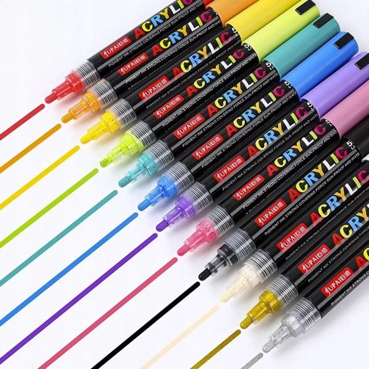 Markery akrylowe wielokolorowy 60 szt Wodoodporny Marker Akrylowe Jupai