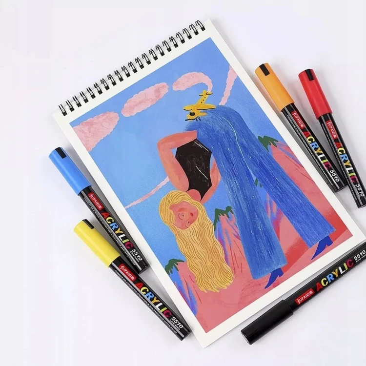 Markery akrylowe wielokolorowy 60 szt Wodoodporny Marker Akrylowe Jupai