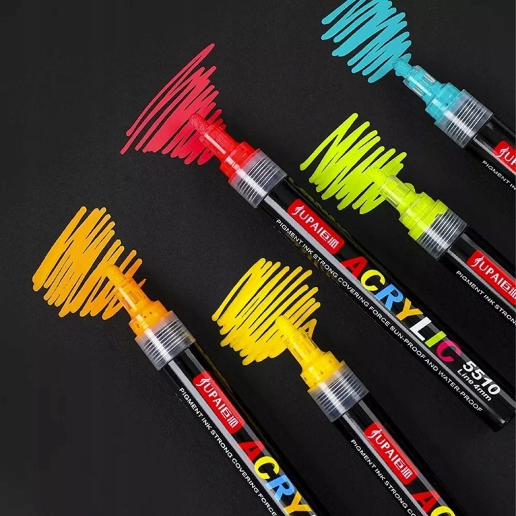 Markery akrylowe wielokolorowy 60 szt Wodoodporny Marker Akrylowe Jupai