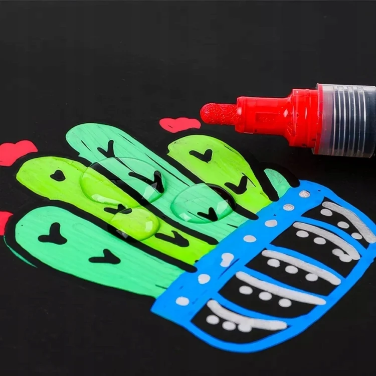 Markery akrylowe wielokolorowy 60 szt Wodoodporny Marker Akrylowe Jupai