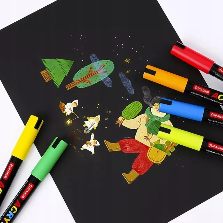 Markery akrylowe wielokolorowy 60 szt Wodoodporny Marker Akrylowe Jupai