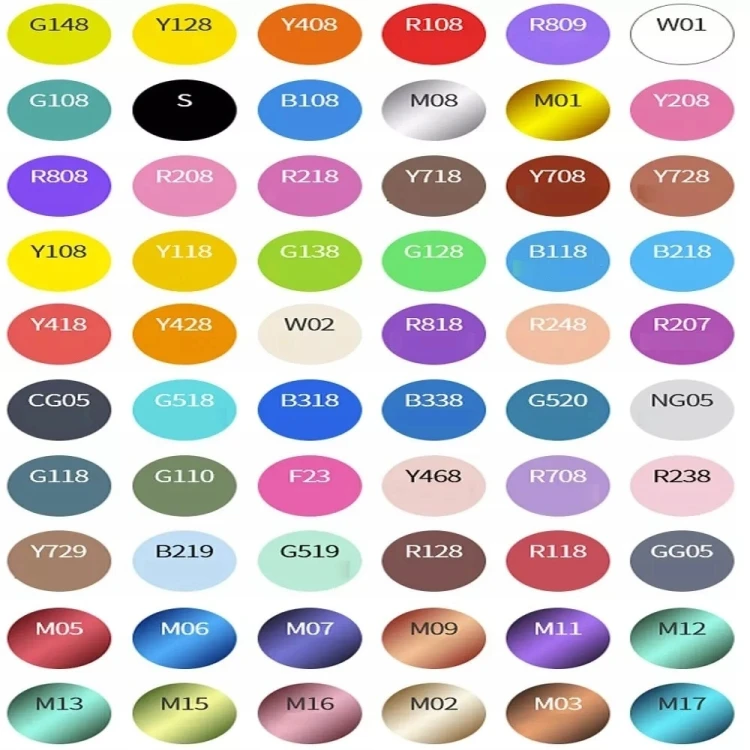 Markery akrylowe wielokolorowy 60 szt Wodoodporny Marker Akrylowe Jupai