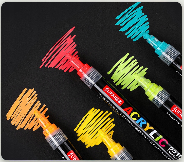 Markery akrylowe wielokolorowy 24 szt Wodoodporny Marker Akrylowe Jupai