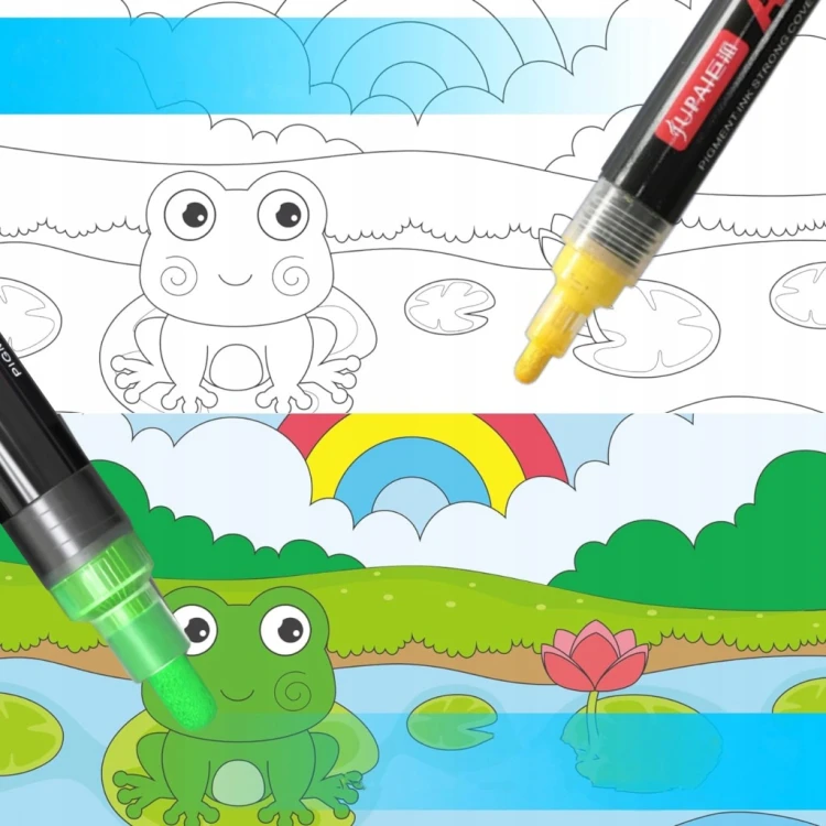 Markery akrylowe wielokolorowy 12 szt Wodoodporny Marker Akrylowe Jupai
