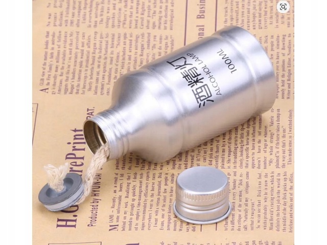 Lampka palnik alkoholowy 100ml zakręcany butelka z knotem spirytusowa