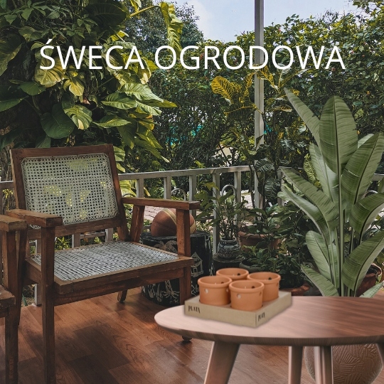 Świeca ogrodowa CITRONELLA ceramika na komary x1 w kamionce cytrynowa DUŻA