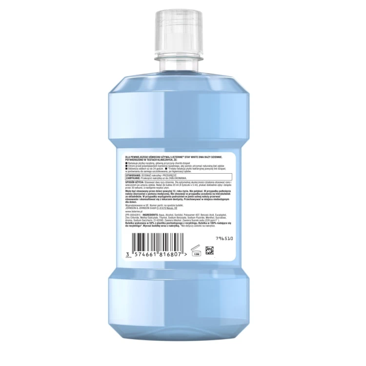 Listerine Stay White płyn do płukania jamy ustnej 500 ml