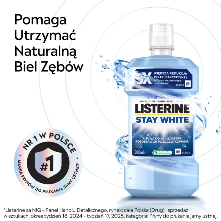 Listerine Stay White płyn do płukania jamy ustnej 500 ml