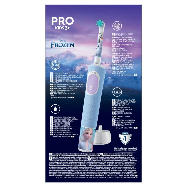 Oryginalna Szczoteczka rotacyjna dla dzieci Oral-B Pro Kids 3 Frozen Elza