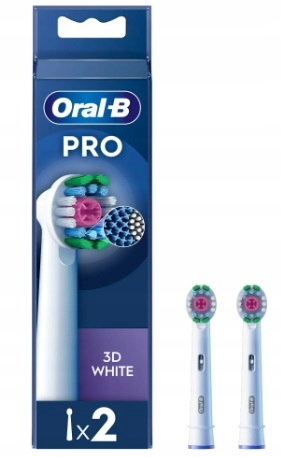 Oryginalne końcówki ORAL-B 3D WHITE PRO Wymienne Do Szczoteczki Wybielające