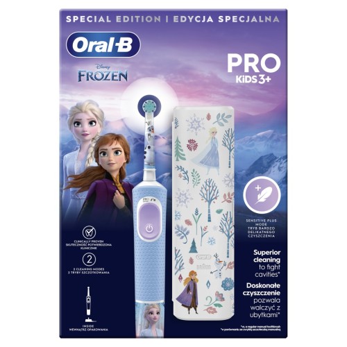 Oryginalna Szczoteczka elektryczna dla dzieci Oral-B Pro Kids Frozen + etui