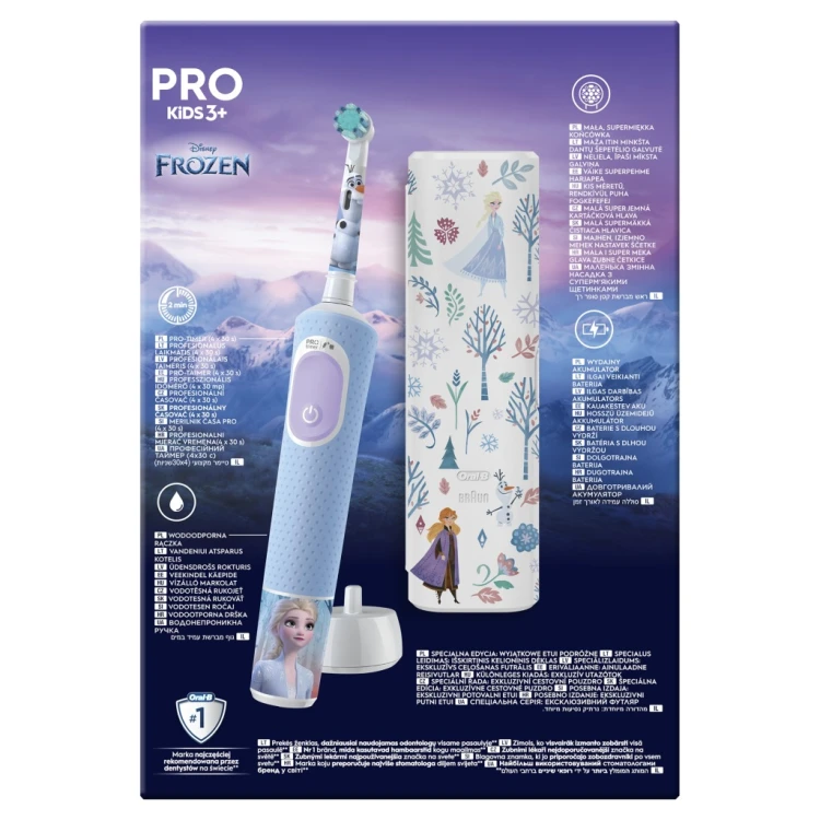 Oryginalna Szczoteczka elektryczna dla dzieci Oral-B Pro Kids Frozen + etui