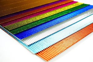 Papier falisty kolorowy do wycinania SCRAPBOOKING 10 szt. A4 mix METALICZNY