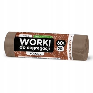 Worki na śmieci BRĄZOWE wytrzymałe eco 35 litrów na BIO odpaday 20szt.