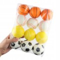 Piankowa piłeczka piłka antystresowa gniotek MIX 6 cm 1 szt. nożna do kosza tenisa baseball