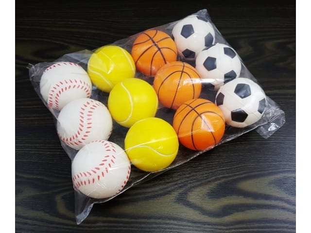 Piankowa piłeczka piłka antystresowa gniotek MIX 6 cm 1 szt. nożna do kosza tenisa baseball