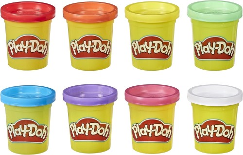 Play-Doh HASBRO Ciastolina 8 kolorów - Tęczowe Kolory biały | Masa plastyczna
