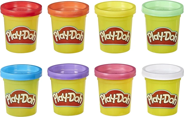 Play-Doh HASBRO Ciastolina 8 kolorów - Tęczowe Kolory biały | Masa plastyczna