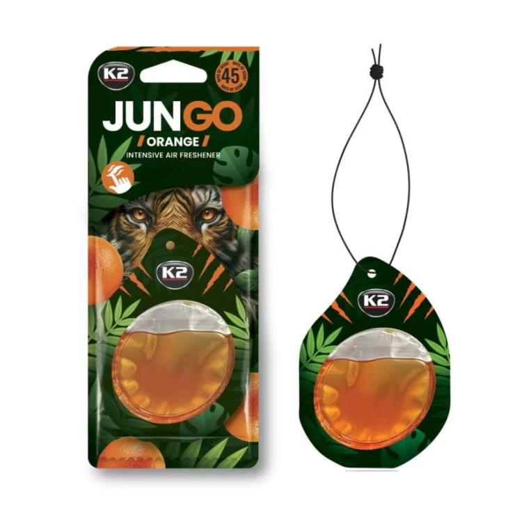 Perfumy do auta samochodu K2 JUNGO  zawieszka ORANGE  pomarańcza