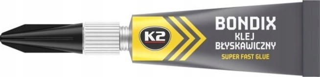 Klej szybkoschnący K2 Bondix 3 g do plastiku drewna gumy skóry ceramiki