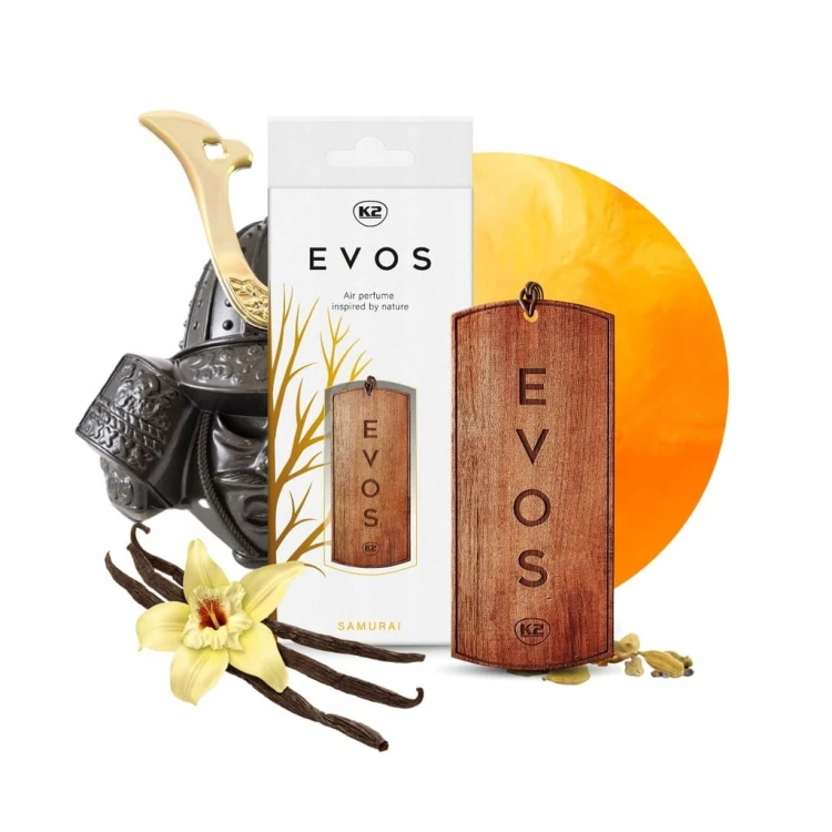 Perfumy do auta K2 SAMURAI samochodu zawieszka drzewo POMARAŃCZA KARDAMON