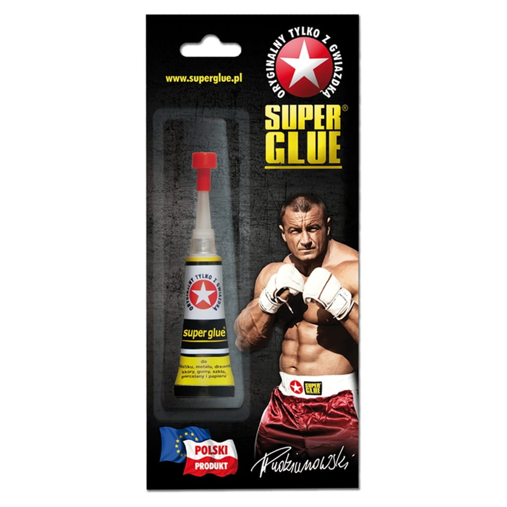 Klej do plastiku szkła drewna butów SUPER GLUE 3g