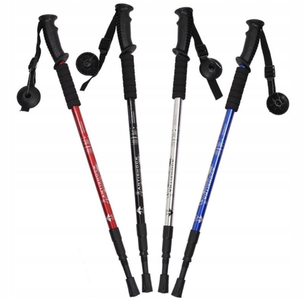 Kijki kije do chodzenia trekkingowe Nordic Walking z regulacją 2 szt.