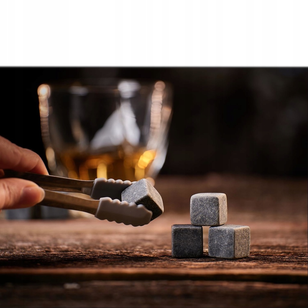 Szklanki do whisky Whisiskey 300 ml 2 szt. Zestaw kamienie pudełko prezent