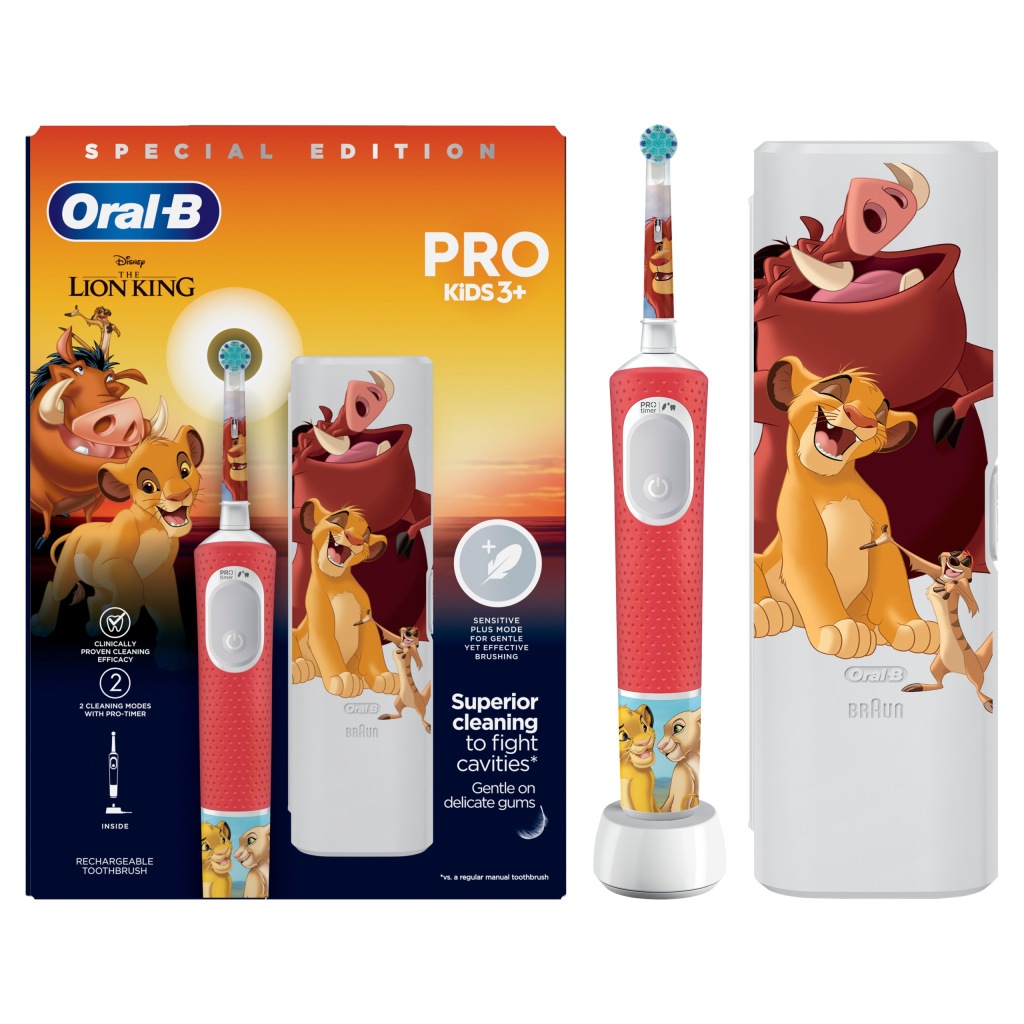 Oral-B elektryczna szczoteczka do zębów Pro Kids Król Lew dla dzieci Lion