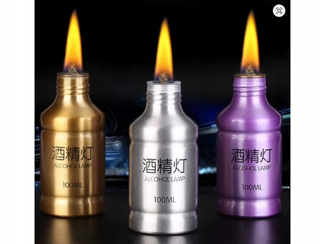 Lampka palnik alkoholowy 100ml zakręcany butelka z knotem spirytusowa